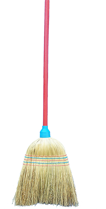 Metla sa crvenom drskom 5 x sivena